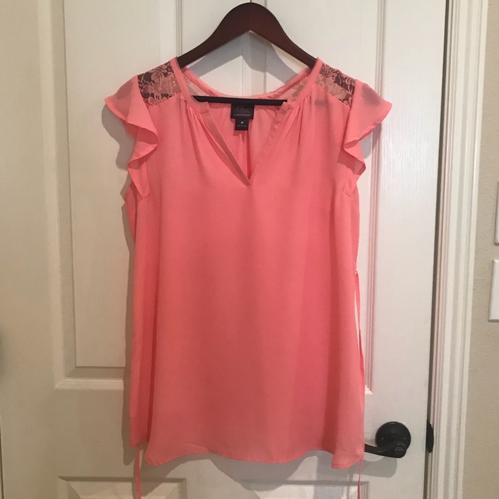 Coral maternity blouse